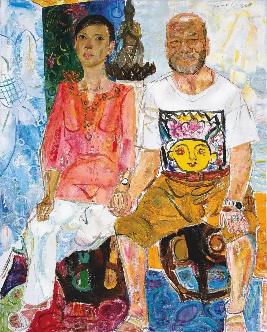 《江石文夫妇》作品高清图