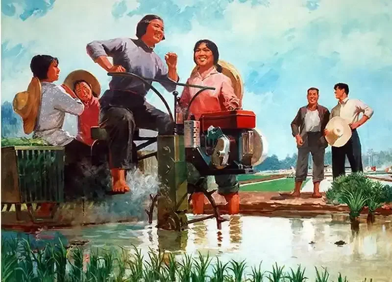 《我驾铁牛插春秧》作品高清图