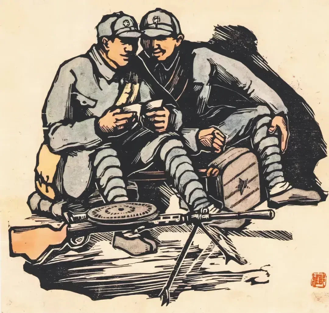 《掌握新武器，学习新文化》作品高清图