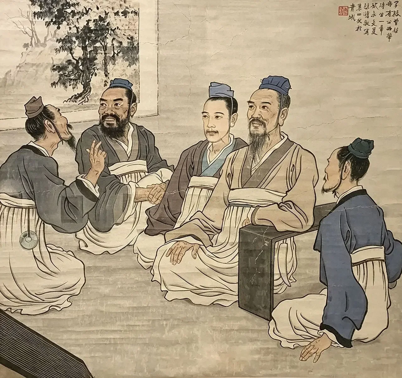 《孔子讲学》作品高清图