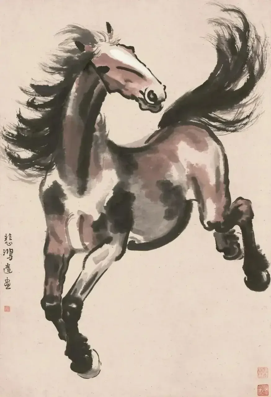 《奔马图》作品高清图