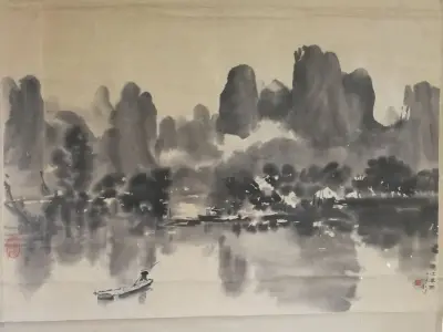 《漓江春雨》徐悲鸿