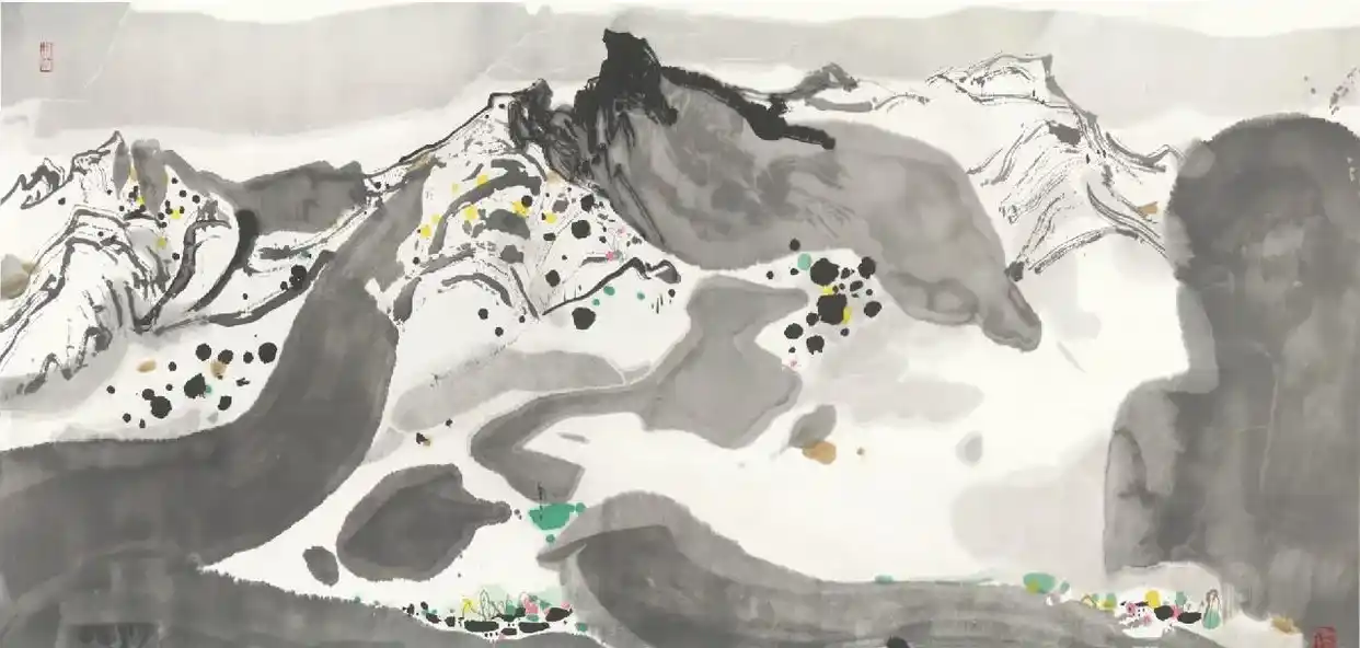 《巴山春雪》吴冠中