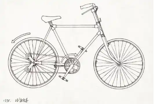 《W自行车（草图）》王鲁炎