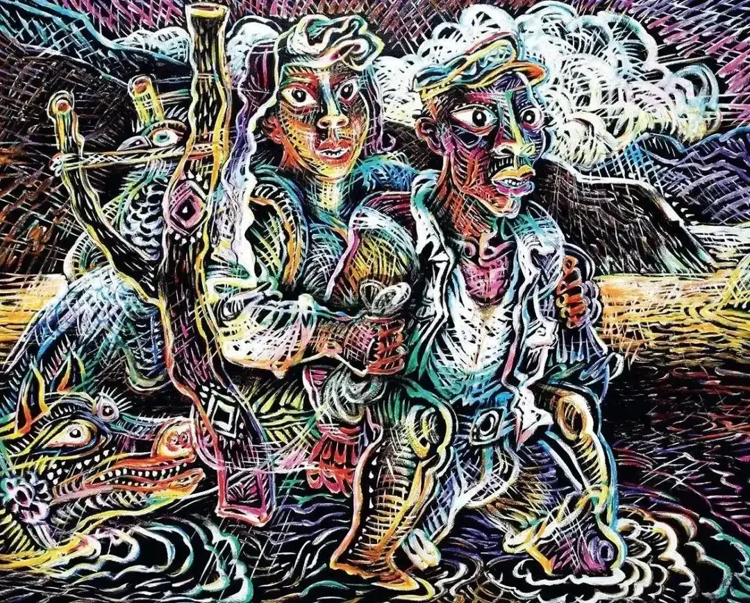《过河系列》作品高清图