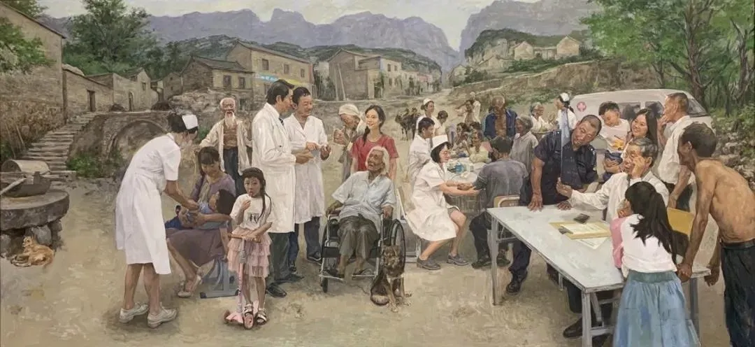 《春至山乡》作品高清图