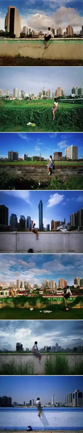 《骑墙（系列）》翁奋