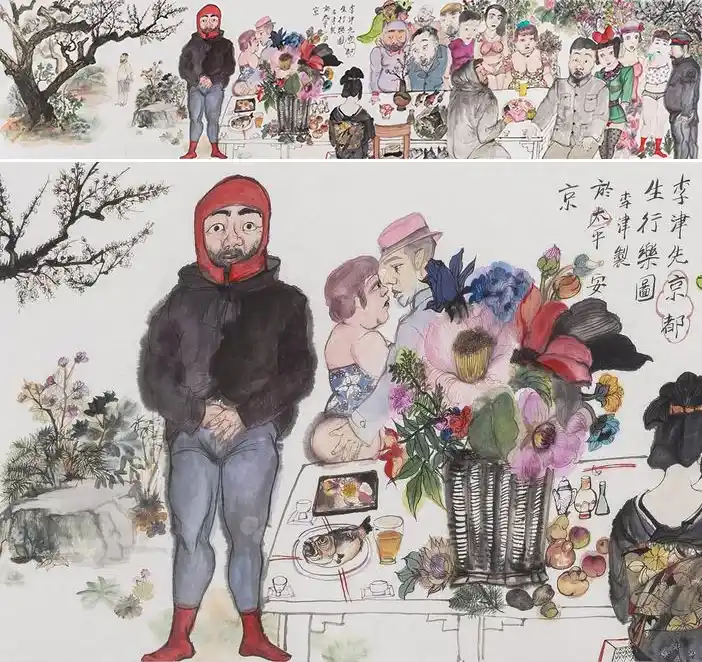 《李津先生京都行乐图》李津